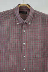 半袖double gauze check/mujiBDshirt35213B