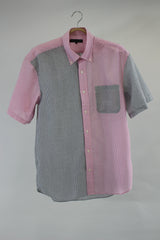 半袖 sseersuckertr gingham check crazyBDshirt35215C