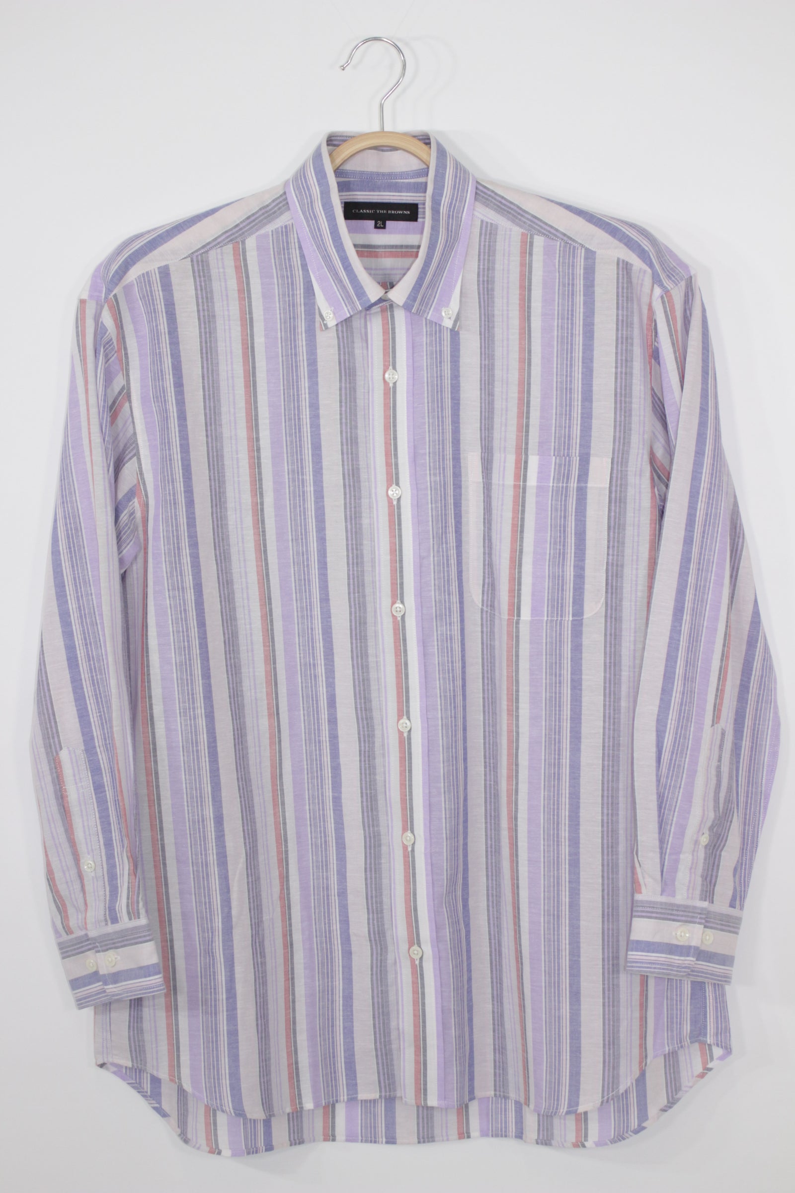 長袖random stripeBDshirt30103A – 若木織物